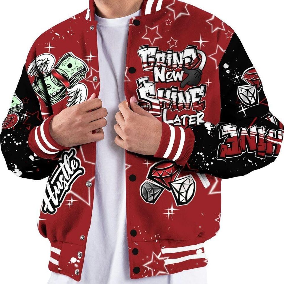 Jacket To Match Alternate Flu Game 12s, Grind2 Shine Later, Streetwear