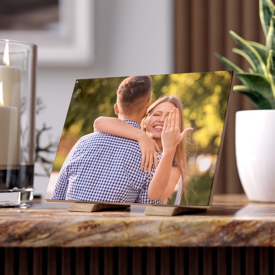 Custom Photo Tile Wedding Proposal Display