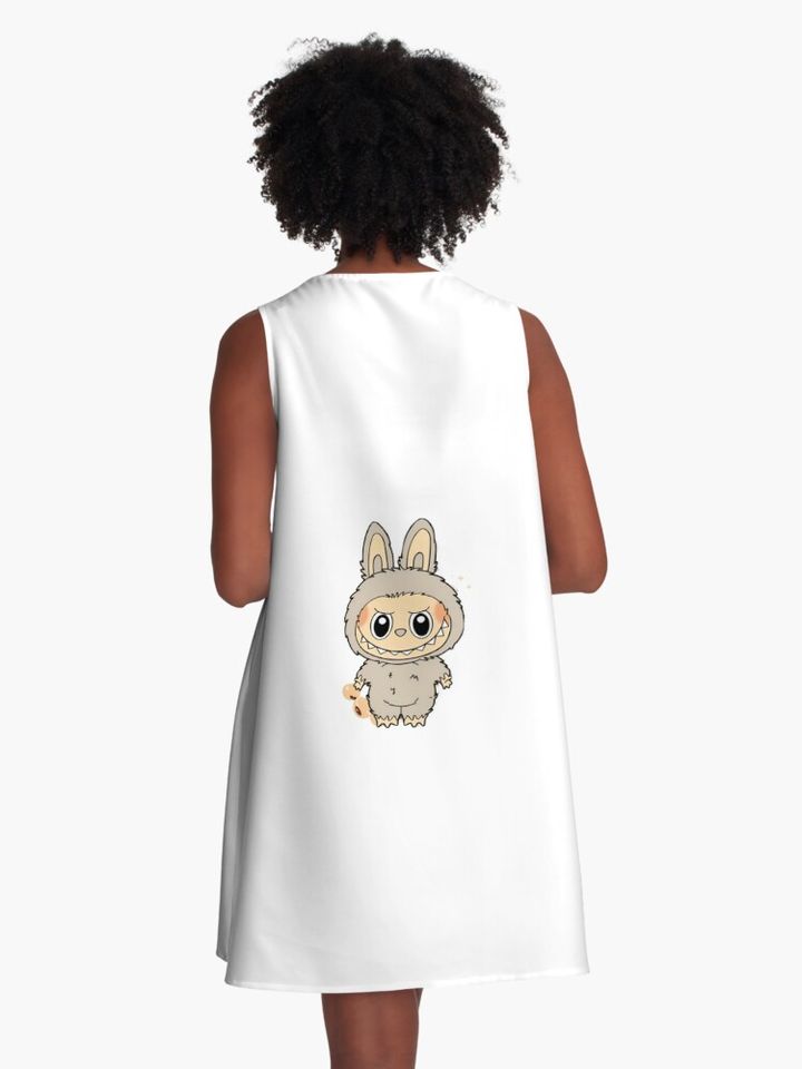 Soymilk Labubu A-Line Dress, Gift for Her