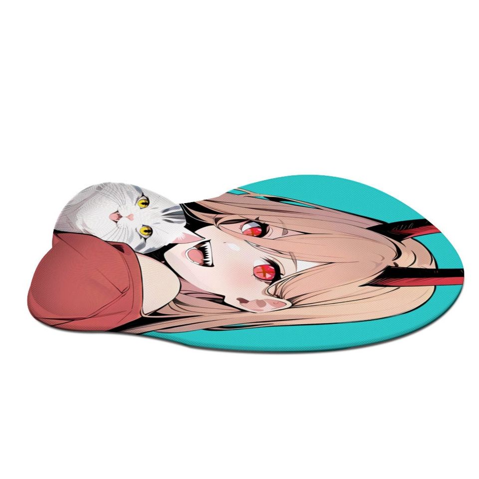 Power Meowy Inspired 3D Oppai Wrist Support Mouse Pad