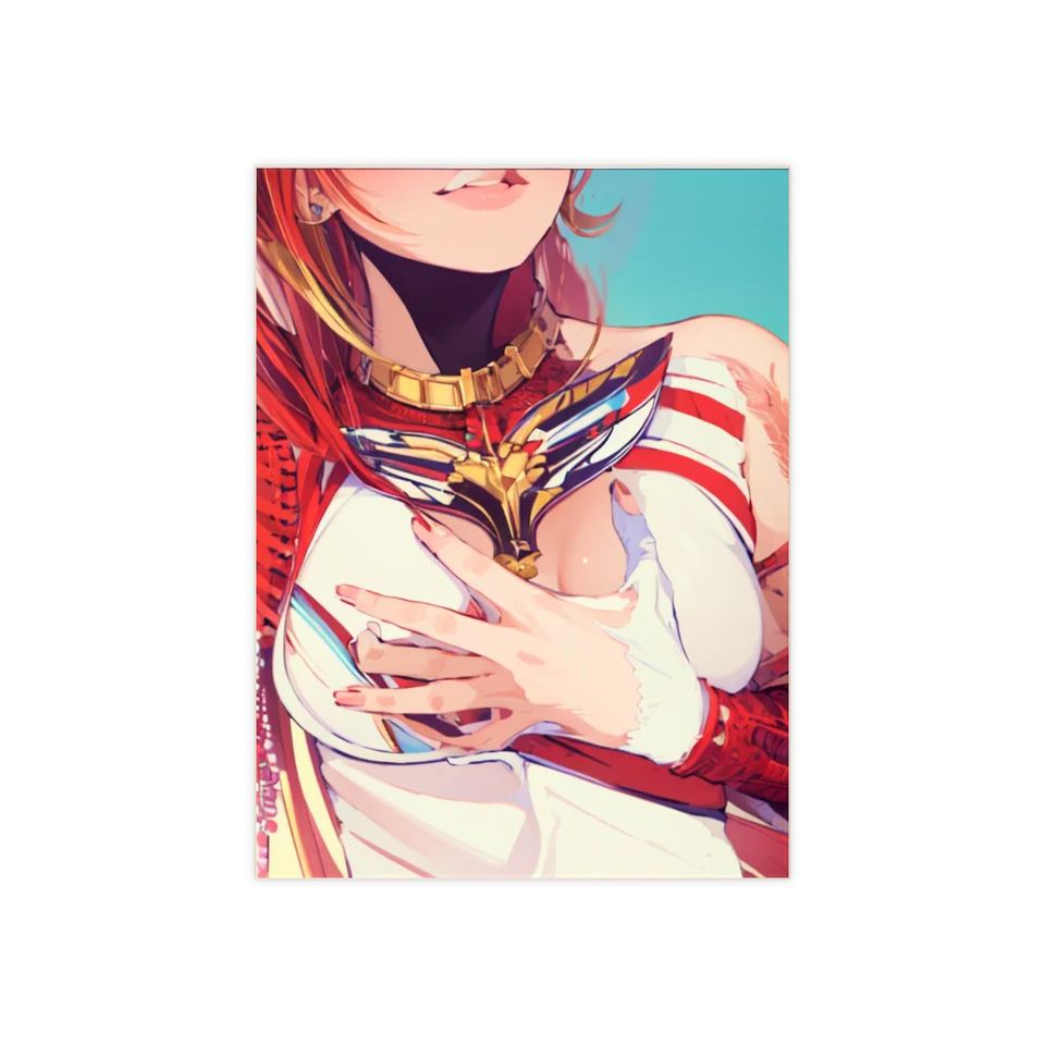 Artistic gamer tattoo girl art Ceramic Photo Tile, Unique Wall Decor