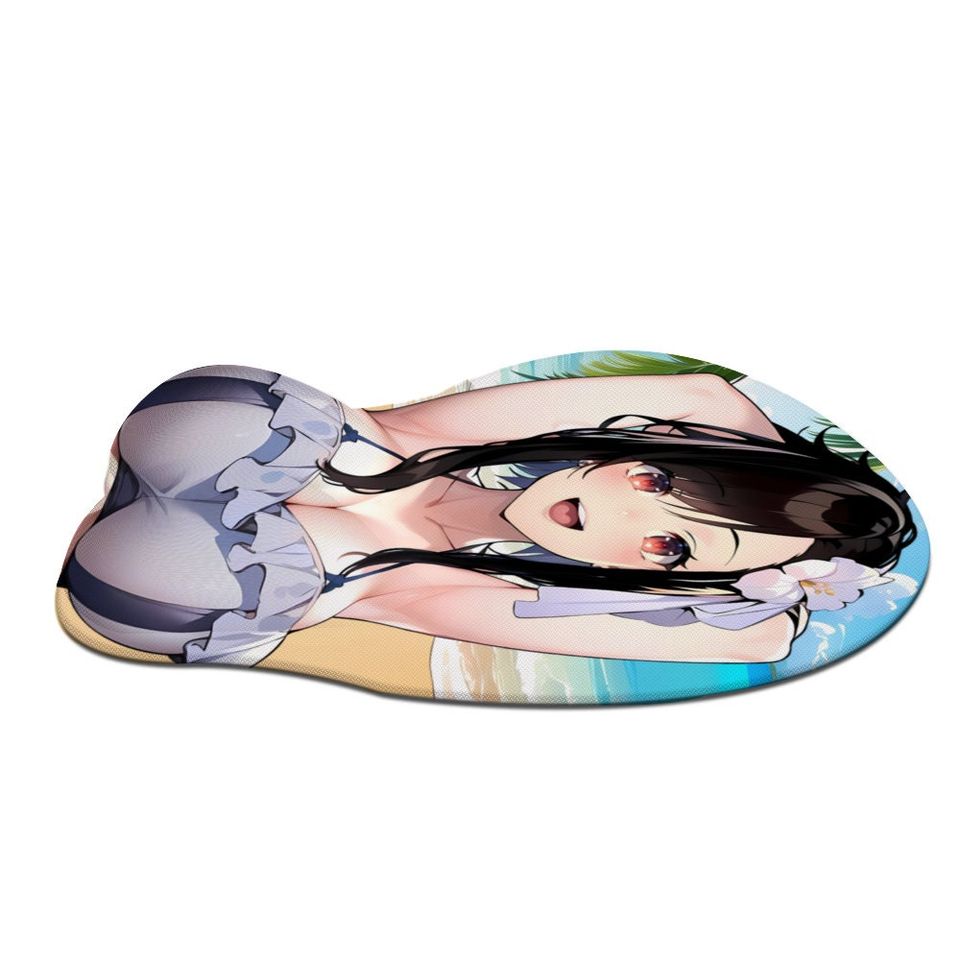 Tifa FFVII Rebirth Inspired Beach Suit 3D Oppai Wrist Support Mouse Pad