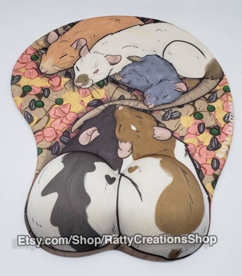 Rat Mousepad padded wrist Rest ergonomic Ratpad Rat Res