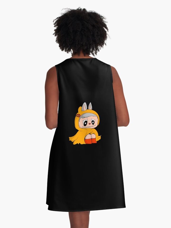 Labubu sad A-Line Dress, Gift for Her