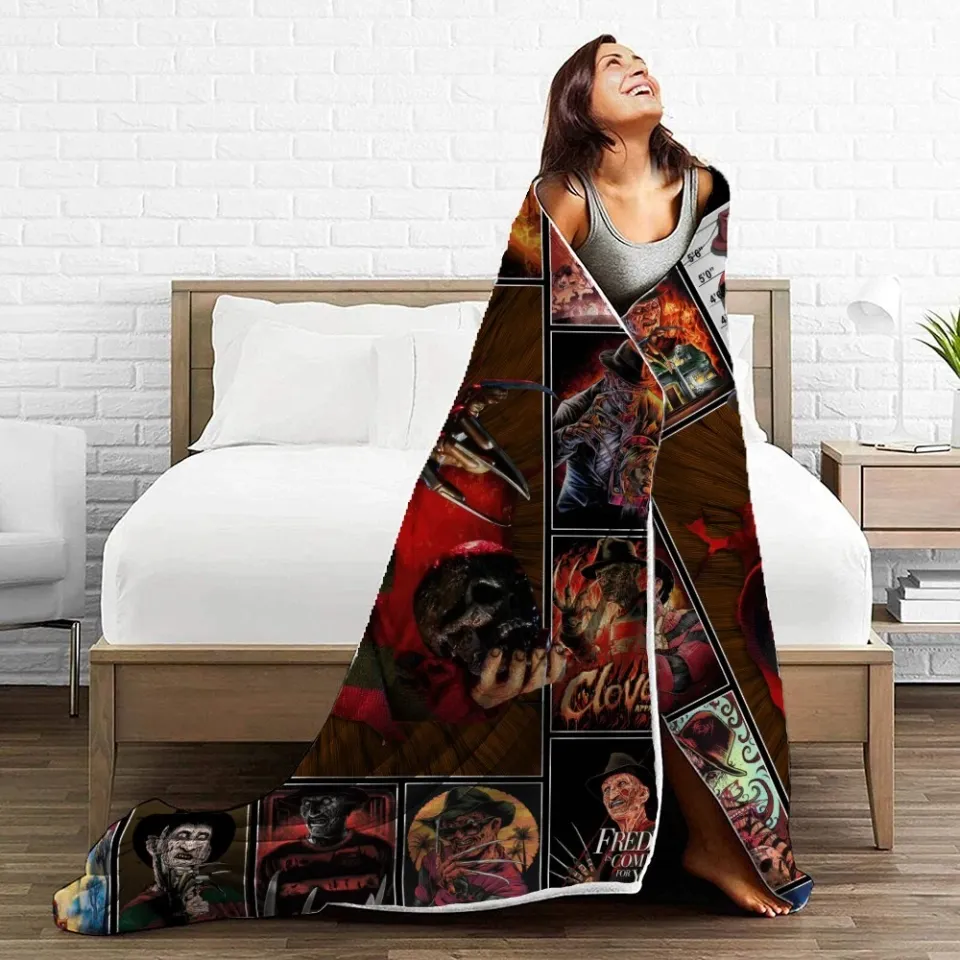 Freddy Krueger Blankets, Nightmare Halloween Blanket, Horror Gifts