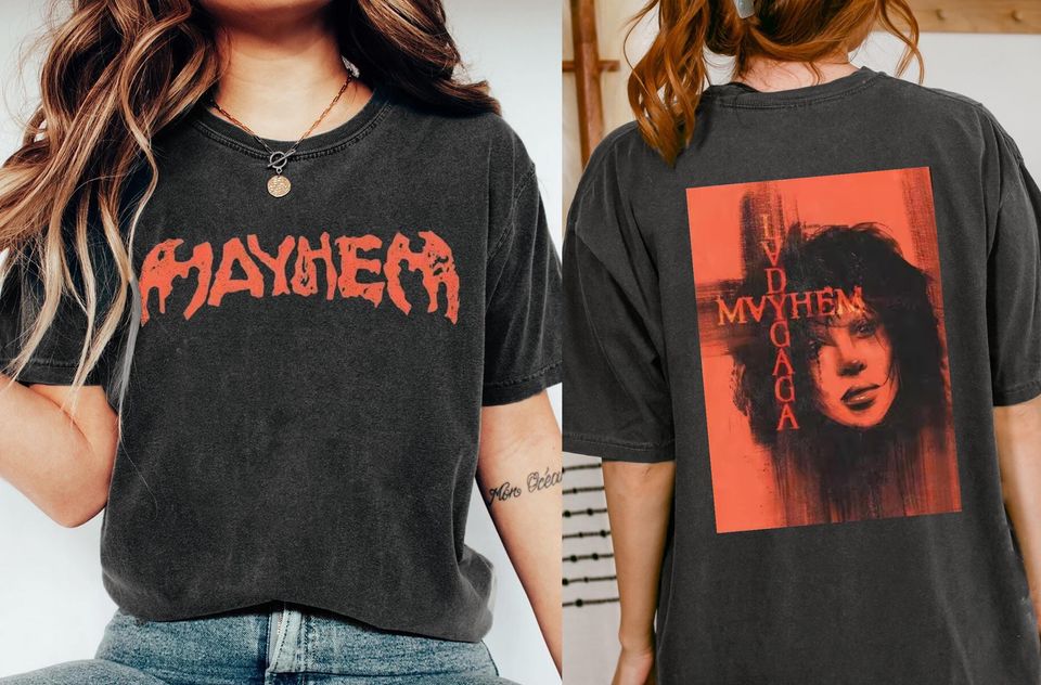 2 Sided Ld ga The Mayhem Shirt, Ld ga Fan Shirt, Ld ga Shirt, Ld ga Merch
