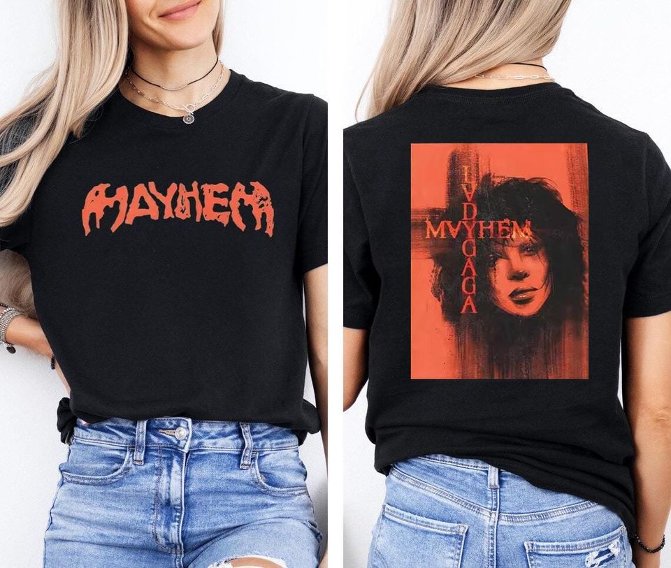 2 Sided Ld ga The Mayhem Shirt, Ld ga Fan Shirt, Ld ga Shirt, Ld ga Merch