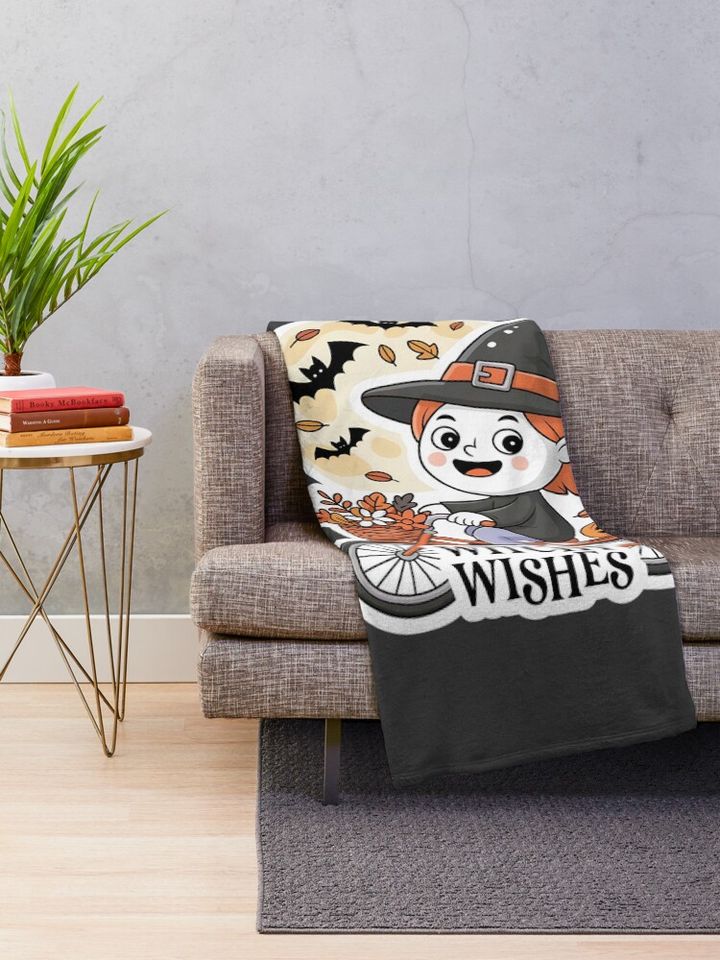 Witchy Wishes Throw Blanket