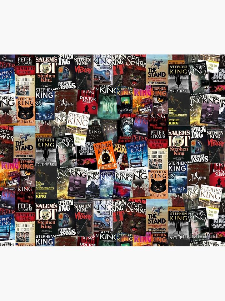 Stephen King Book Covers, Horror Bookworm Throw Blanket
