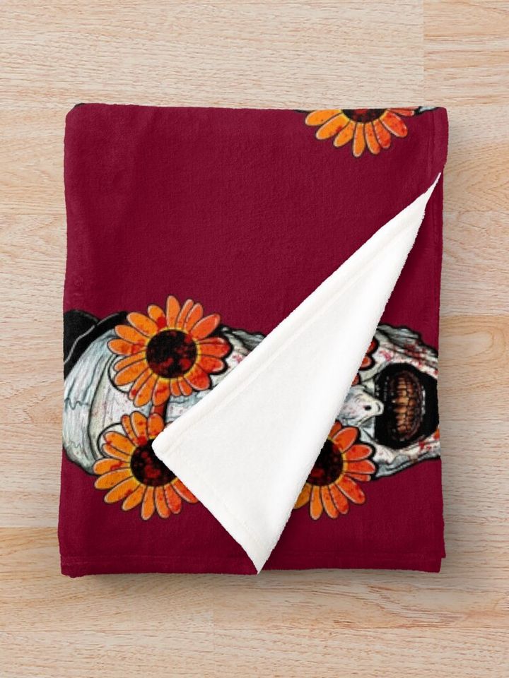 Art The Clown Terrifier 2 Sunflower Sunglasses Throw Blanket