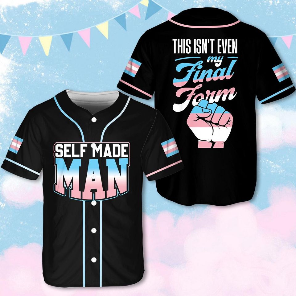 Custom Pride Baseball Jersey, Transgender Pride Jersey, Personalized LGBTQ+ Gift