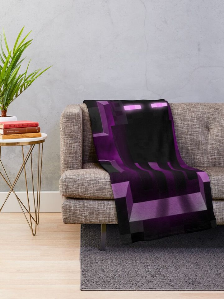 Enderman Minecrafter Enderdragon Throw Blanket