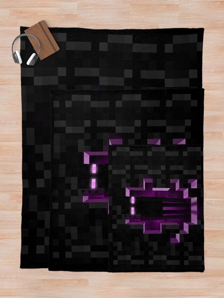 Enderman Minecrafter Enderdragon Throw Blanket
