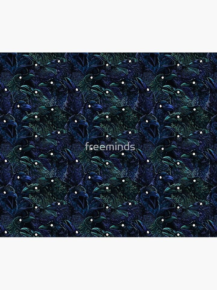 Raven pattern Throw Blanket