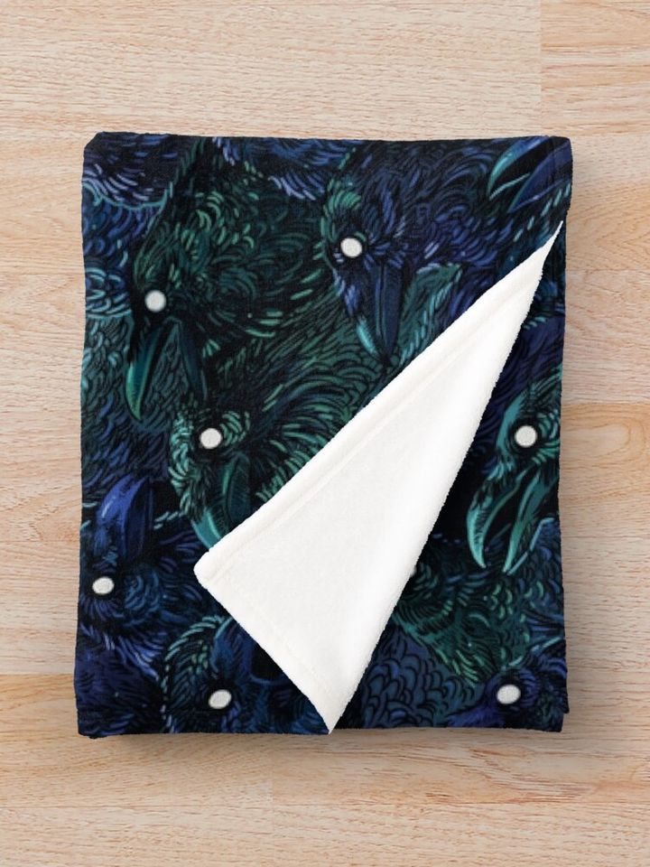 Raven pattern Throw Blanket
