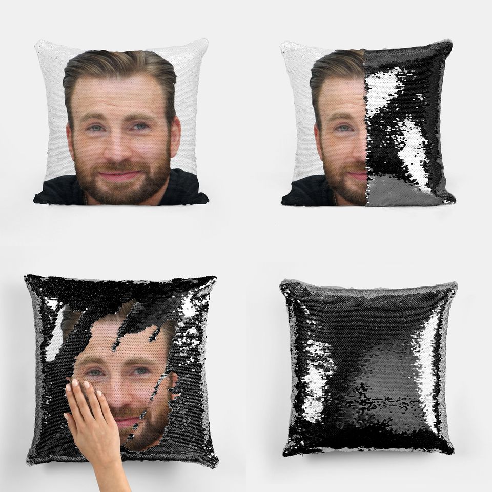 CHRIS EVANS - Fan Sequin Pillow