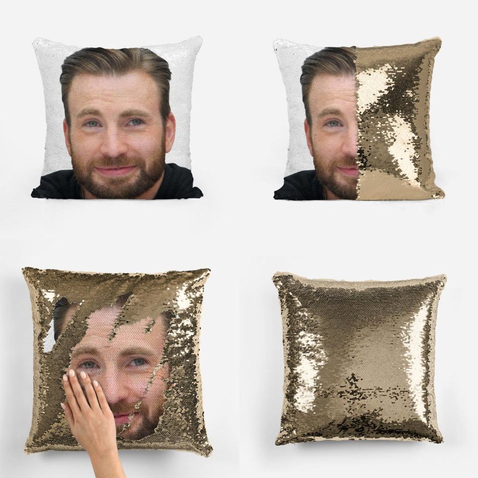 CHRIS EVANS - Fan Sequin Pillow