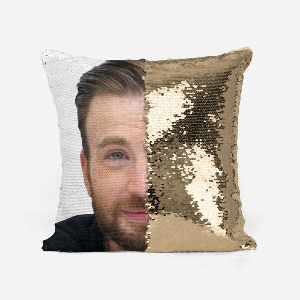 CHRIS EVANS - Fan Sequin Pillow