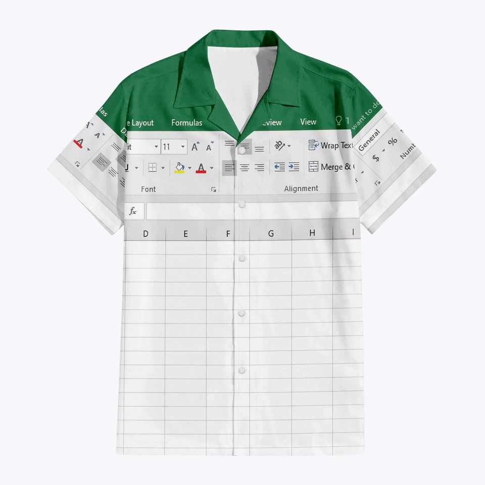 Funny Excel Hawaiian Shirt