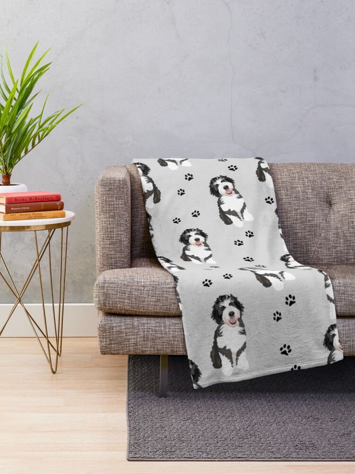 Bernedoodle Throw Blanket