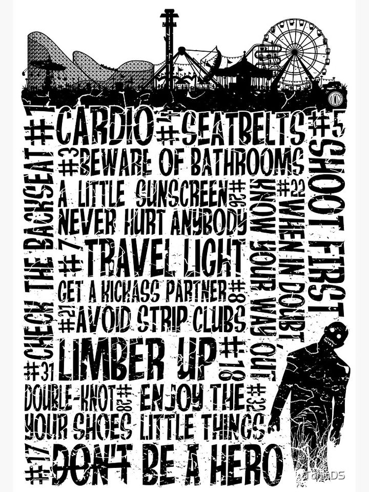 The Zombieland Rules Poster