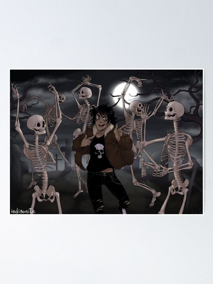 Spooky Scary Skeletons Poster