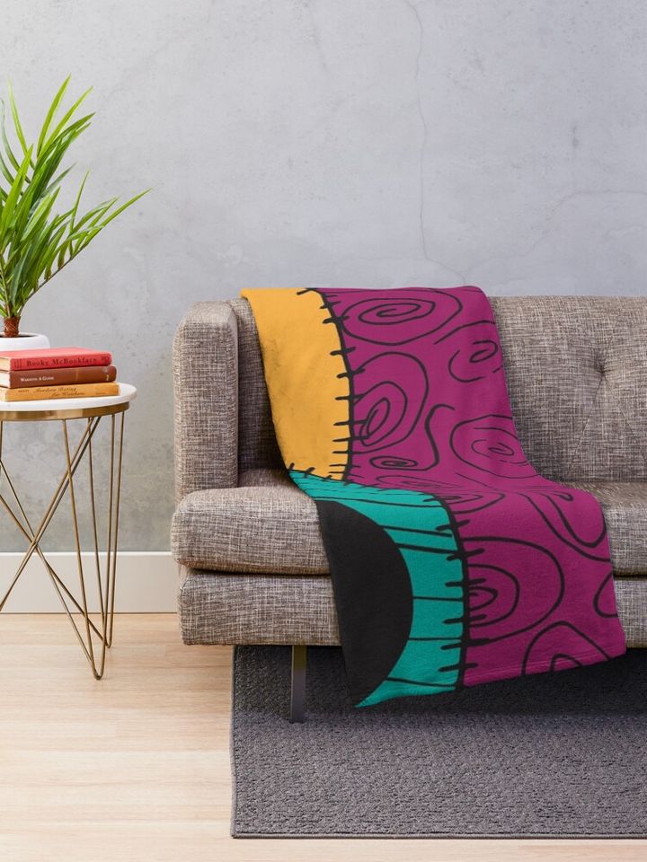 Nightmare Before Christmas Sally Pattern Throw Blanket