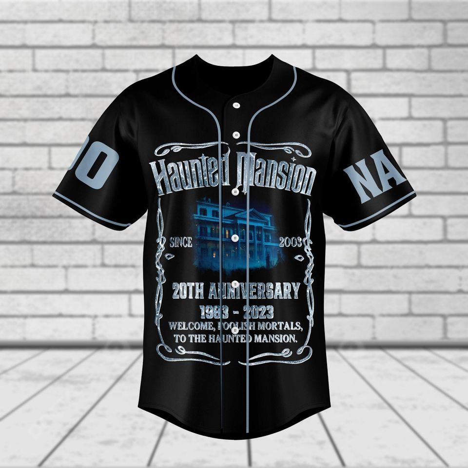 Halloween Disney Baseball Jersey, Haunted Mansion Jersey