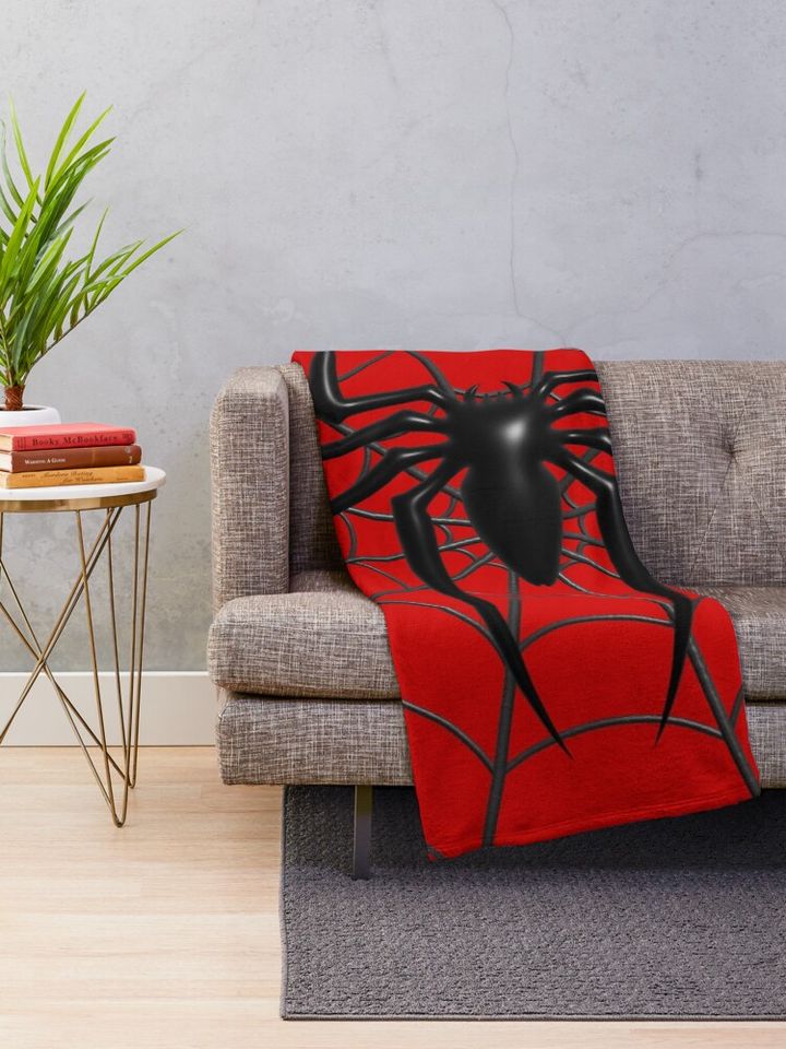 3d Spider Throw Blanket
