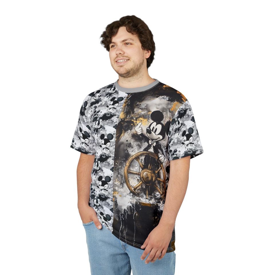 Steamboat Willie Adventure Tee, Unisex Origin of Mickey Mouse 3D Shirt