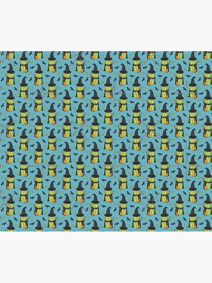 Pickle Witch - Teal Throw Blanket