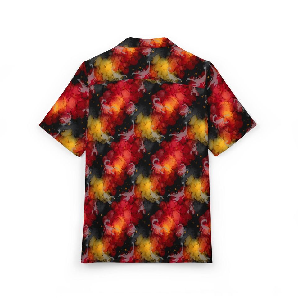 Scorpion Hawaiian Shirt Forestcore Nature Button Down for Scorpio Lovers