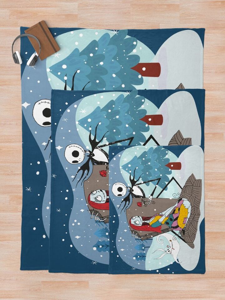 Jack Skellington and Sally - The Nightmare Before Christmas Throw Blanket