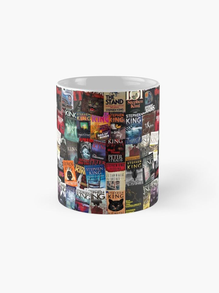 Stephen King Book Covers, Horror Bookworm Coffee Mug