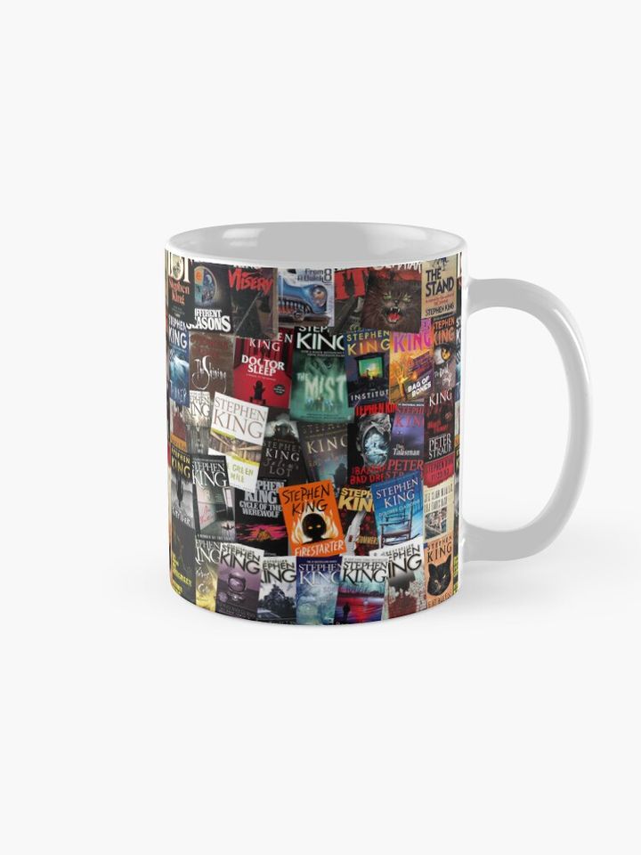 Stephen King Book Covers, Horror Bookworm Coffee Mug