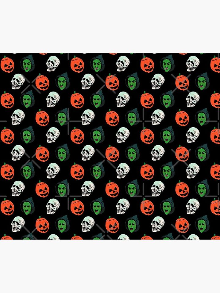 Silver Shamrock Mask Set Throw Blanket