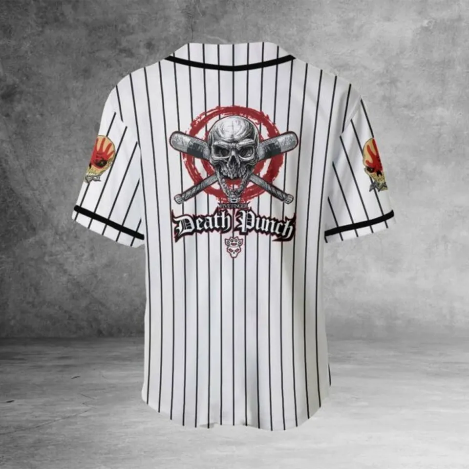 Hot "Five-Finger-Death-Punch" Rock Band Baseball Jersey