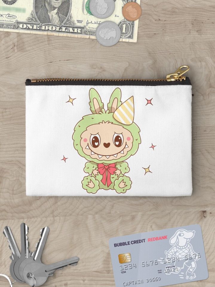 Labubu - THE MONSTERS Tasty Macarons Vinyl Face - Popmart Zipper Pouch