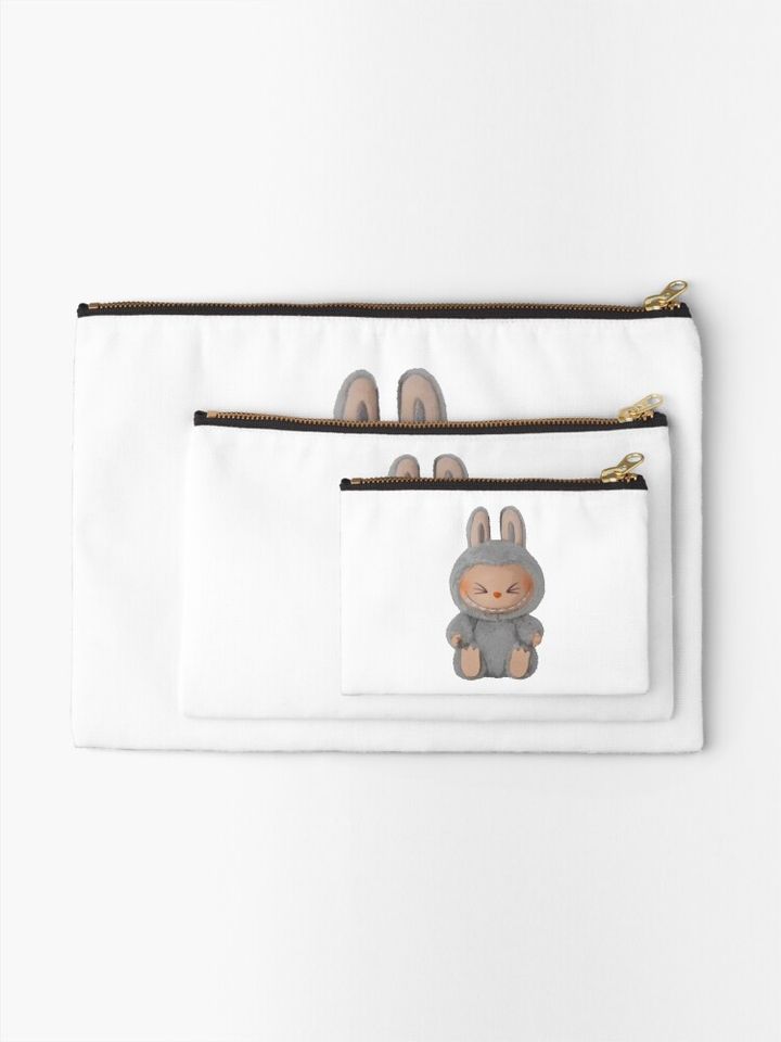 hehe labubu Zipper Pouch, Cute Bags Gift, Gift for Fan