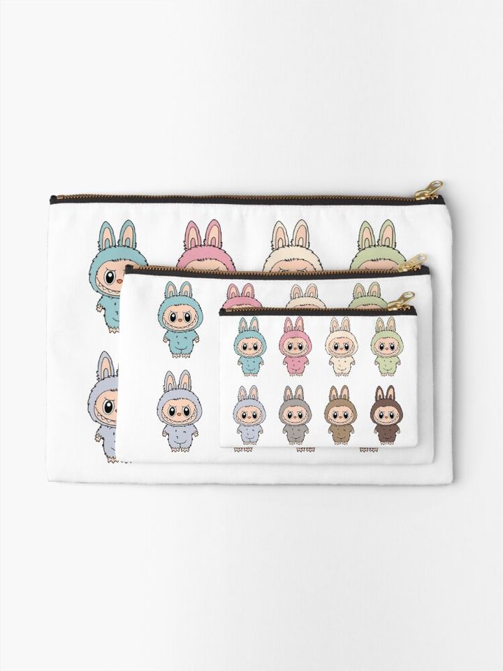 Labubu Character Zipper Pouch, Cute Bags Gift, Gift for Fan