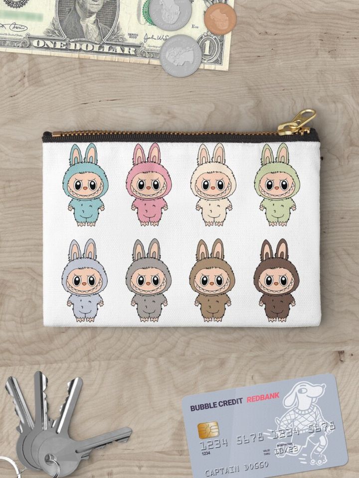 Labubu Character Zipper Pouch, Cute Bags Gift, Gift for Fan