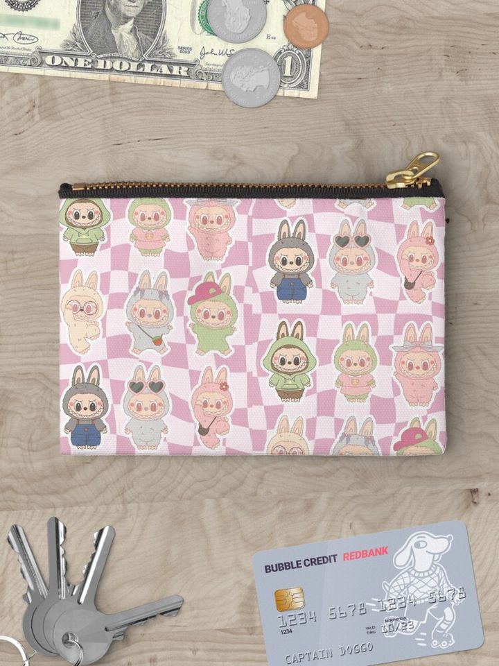 Labubu Party Zipper Pouch, Cute Bags Gift, Gift for Fan