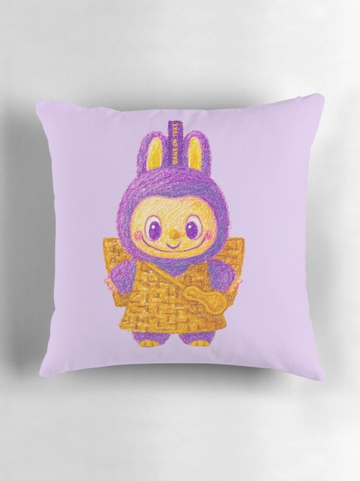 Cute Purple Labubu Pillow, Cute Labubu Pillows Gift, Gift for Fan