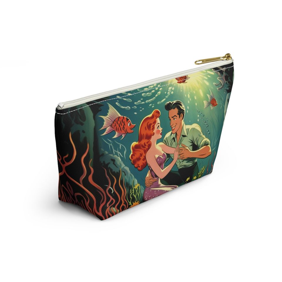 Little Mermaid Inspired Makeup Bag, 1940s Old Hollywood Style