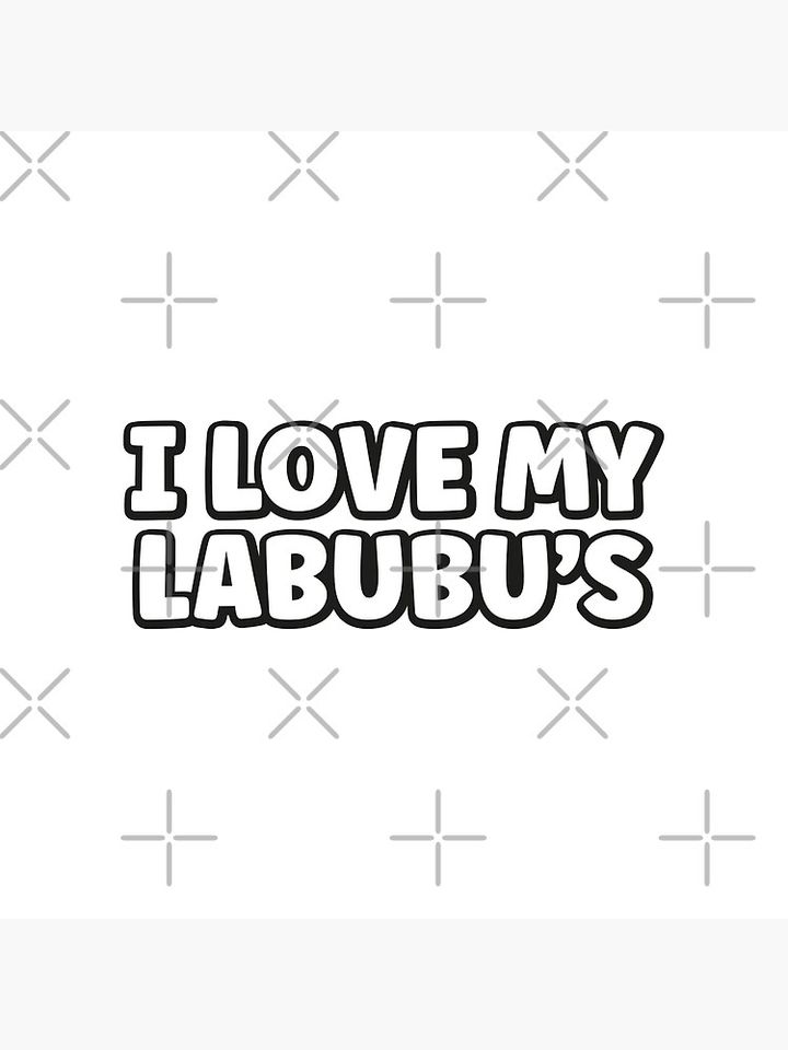 I Love My Labubu – Bold Minimalist Labubu Fan Design Pillow