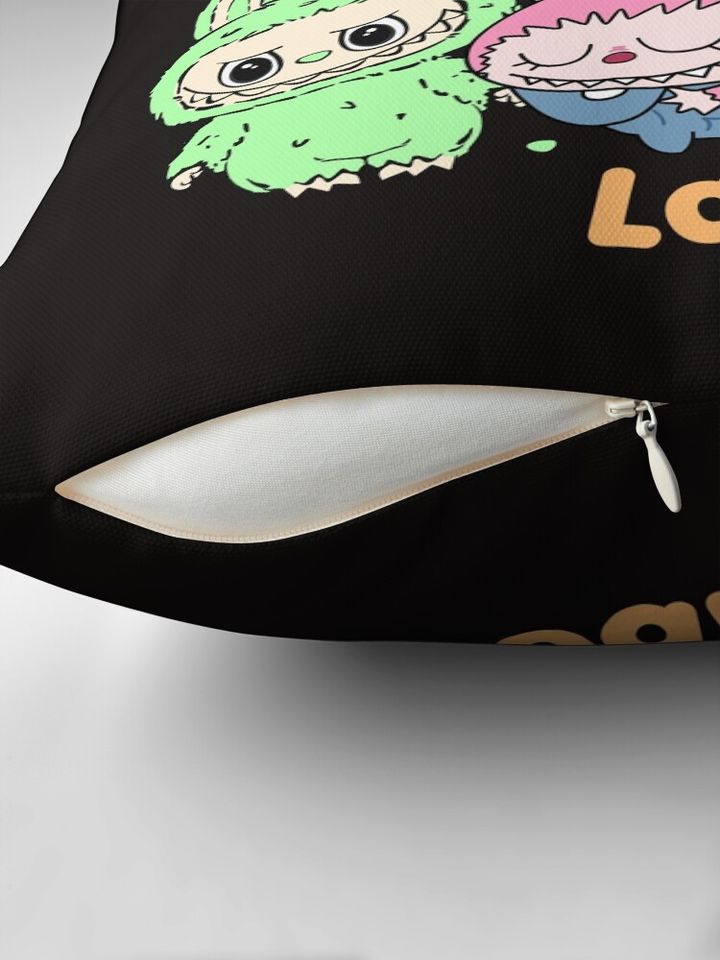 Labubu Lovers T Shirt Pillow, Cute Labubu Pillows Gift, Gift for Fan