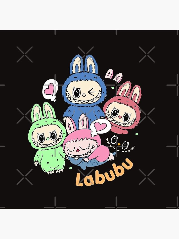 Labubu Lovers T Shirt Pillow, Cute Labubu Pillows Gift, Gift for Fan