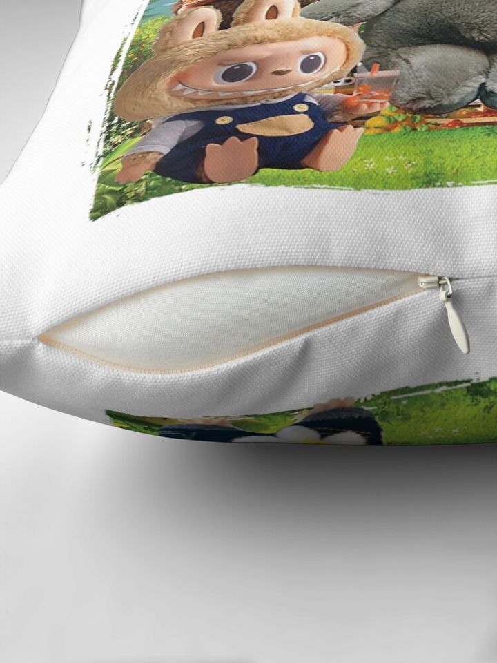 Meme Vintage Labubu The Monsters Funny Labubu Cute Pillow