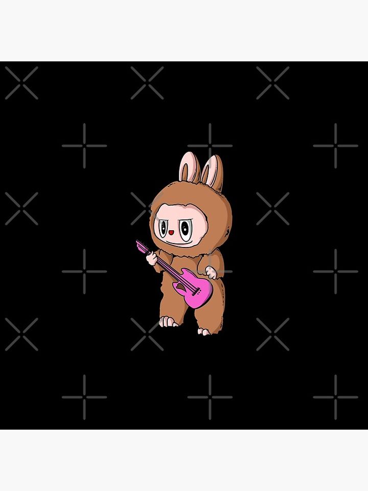 Labubu playing gitar Pillow, Cute Labubu Pillows Gift, Gift for Fan