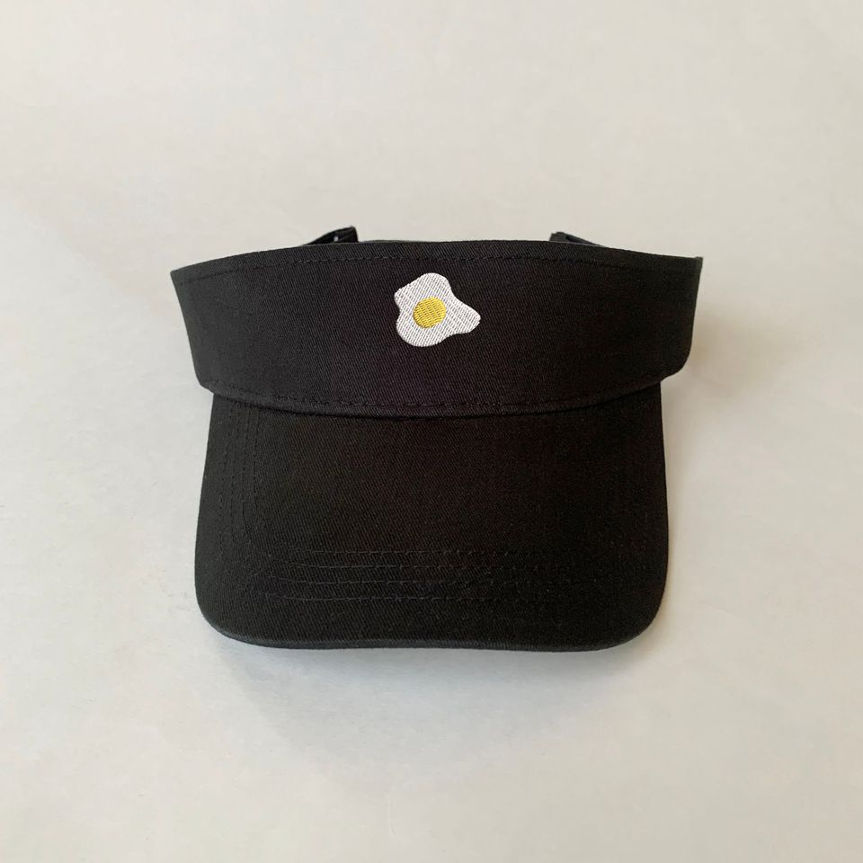 Fried Egg Embroidered Visor Cotton Visor